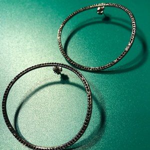 Vintage Swarovski Crystal Hoop Earrings